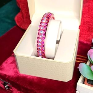 Acrylic bangle with Swarovski crystals